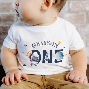 Camiseta De Bebé Astronauta Estrellas estrellan planeta niño primer