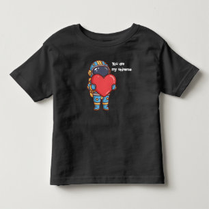 Camiseta De Bebé Astronauta lindo mi corazón de amor universal