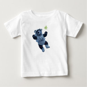 Camiseta De Bebé Astronauta Panda Flotando en Estación Espacial