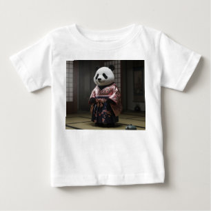 Camiseta De Bebé Astronauta Panda Kawaii Comiendo Bao en Gravedad C