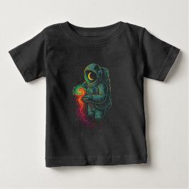 Camiseta De Bebé Astronauta sosteniendo una espiral cósmica