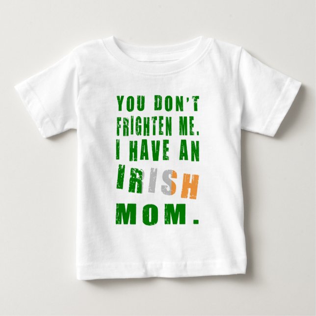 Camiseta De Bebé Asustar a mamá irlandesa (Anverso)