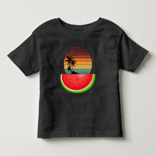 Camiseta De Bebé Atardecer de Vibraciones de Verano Sandía