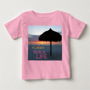 Camiseta De Bebé Atardecer en la playa de arena blanca de Florida