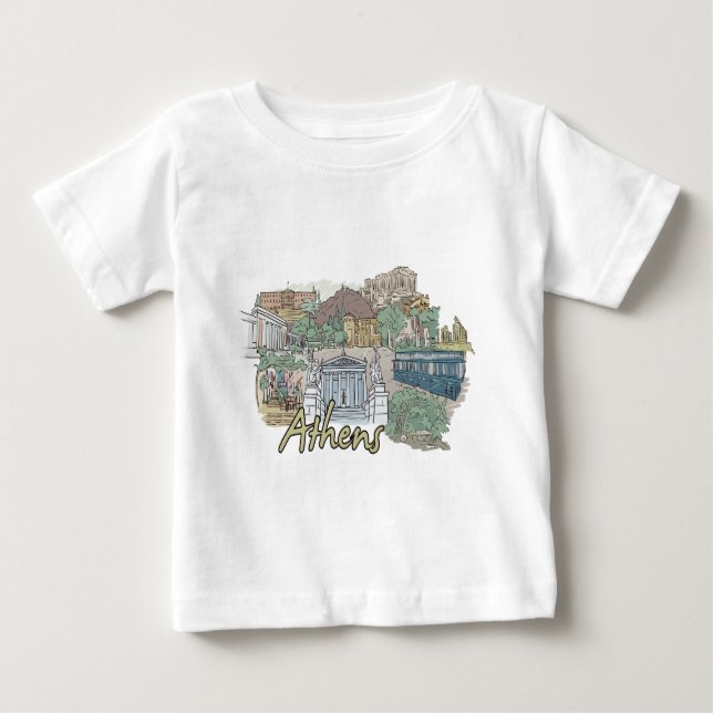 Camiseta De Bebé Atenas (Anverso)