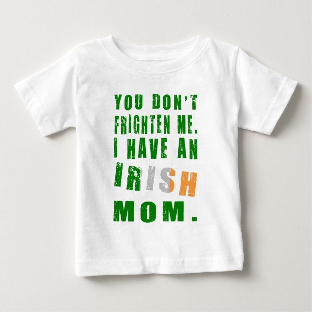 Camiseta De Bebé Aterradora mamá irlandesa (Anverso)