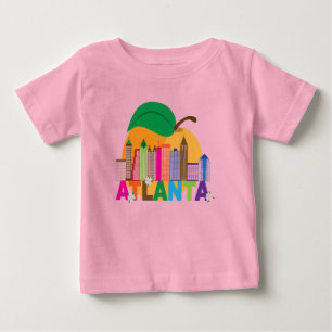 Camiseta De Bebé Atlanta, Georgia   Esquina de Peach