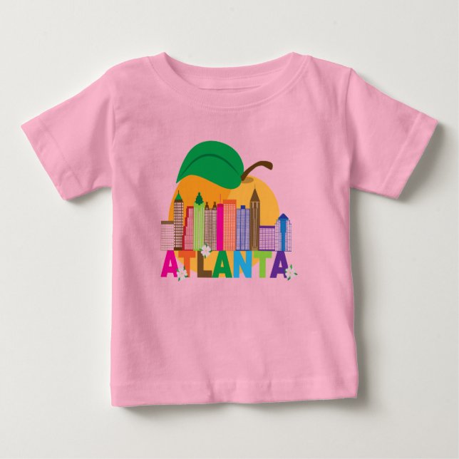 Camiseta De Bebé Atlanta, Georgia | Esquina de Peach (Anverso)