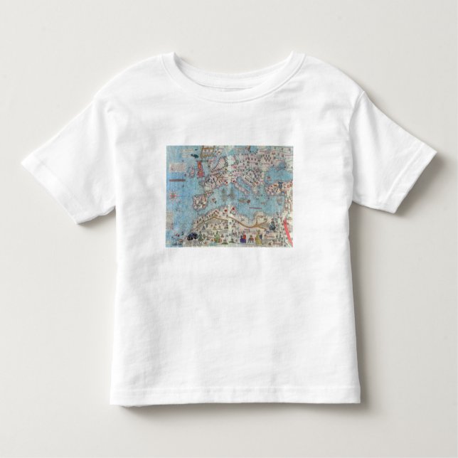 Camiseta De Bebé Atlas catalán: Detalle de la África del Norte y de (Anverso)