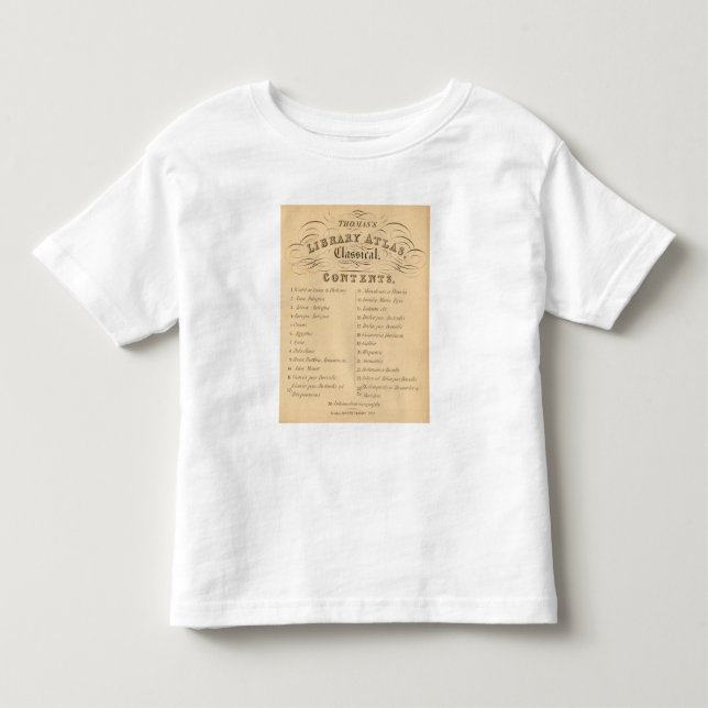 Camiseta De Bebé Atlas de la biblioteca de Thomas (Anverso)
