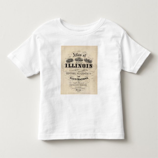 Camiseta De Bebé Atlas de la página de título del estado de (Anverso)