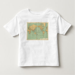 Camiseta De Bebé Atlas del infante de marina mercantil del mapa de