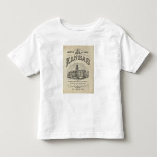 Camiseta De Bebé Atlas oficial del estado de Kansas de la página d