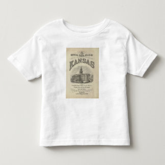 Camiseta De Bebé Atlas oficial del estado de Kansas de la página de