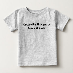 Camiseta De Bebé Atletismo de la universidad de Cedarville