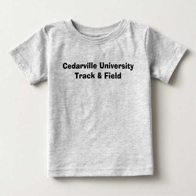 Camiseta De Bebé Atletismo de la universidad de Cedarville (Anverso)