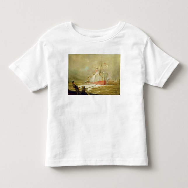 Camiseta De Bebé Atracar un buque de carga (Anverso)