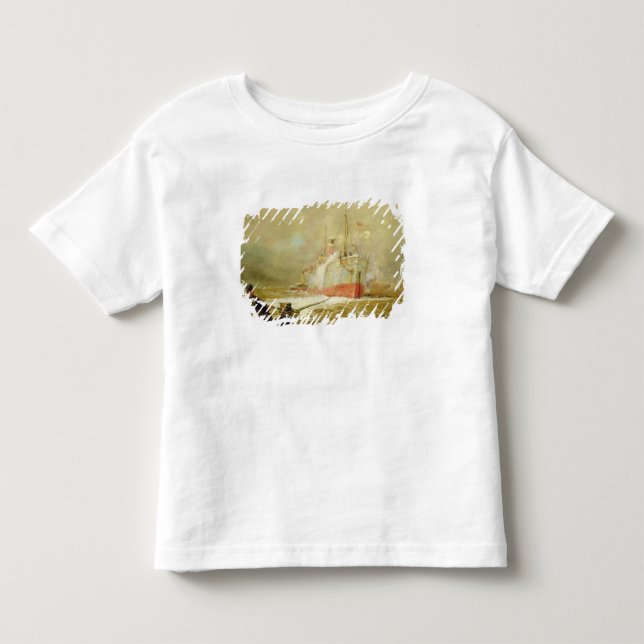 Camiseta De Bebé Atracar un buque de carga (Anverso)