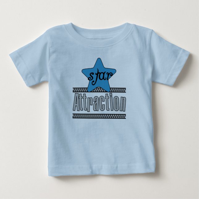 Camiseta De Bebé Atracción de la estrella azul (Anverso)