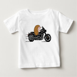 Camiseta De Bebé Atractivo hedgehg que conduce una motocicleta