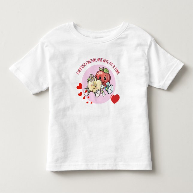Camiseta De Bebé Atrapado en ti (Adorable Apple Buddies) (Anverso)
