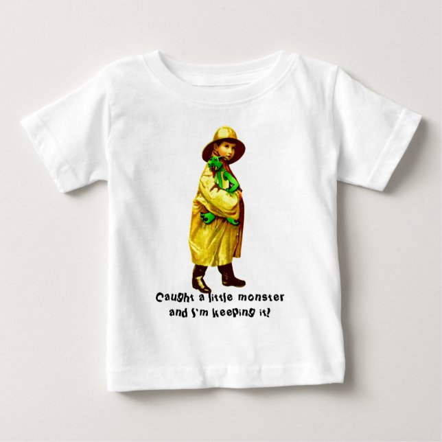 Camiseta De Bebé Atrapado Un Pequeño Monstruo (Anverso)