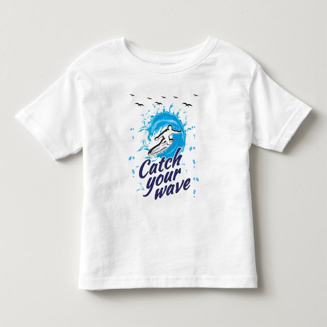 Camiseta De Bebé Atrapar tu ola (Anverso)
