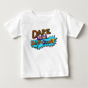 Camiseta De Bebé Atrévete a ser diferente Diseño de dibujos animado