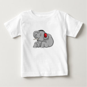 Camiseta De Bebé Audífono de música elefante