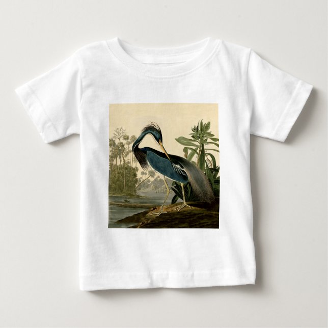 Camiseta De Bebé Audubon Louisiana Heron Birds America Art (Anverso)