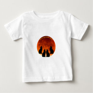 Camiseta De Bebé Aullando a la Luna.