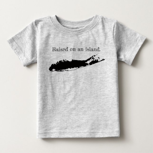 Camiseta De Bebé aumentado en una isla Long Island Nueva York (Anverso)