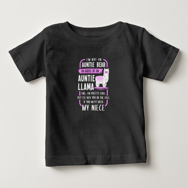 Camiseta De Bebé Auntie Llama (Anverso)