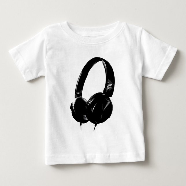 Camiseta De Bebé Auriculares de Pop Art (Anverso)