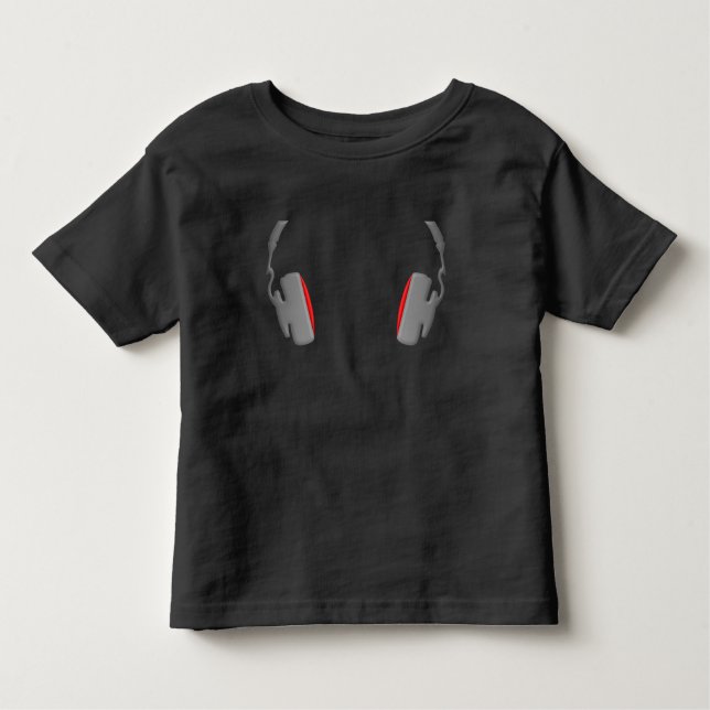 Camiseta De Bebé Auriculares Guay simple y elegante (Anverso)