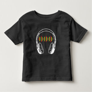 Camiseta De Bebé Auriculares Reggae Music Lover Rastafari Jamaica