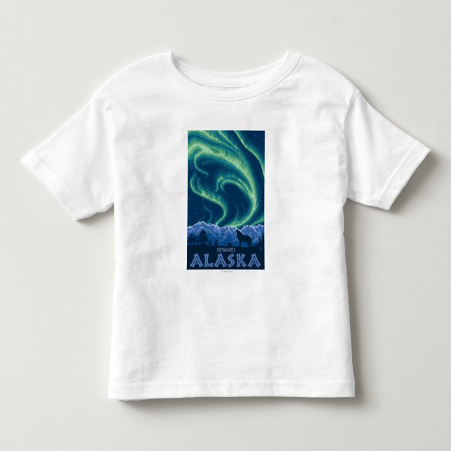 Camiseta De Bebé Aurora boreal - Seward, Alaska (Anverso)