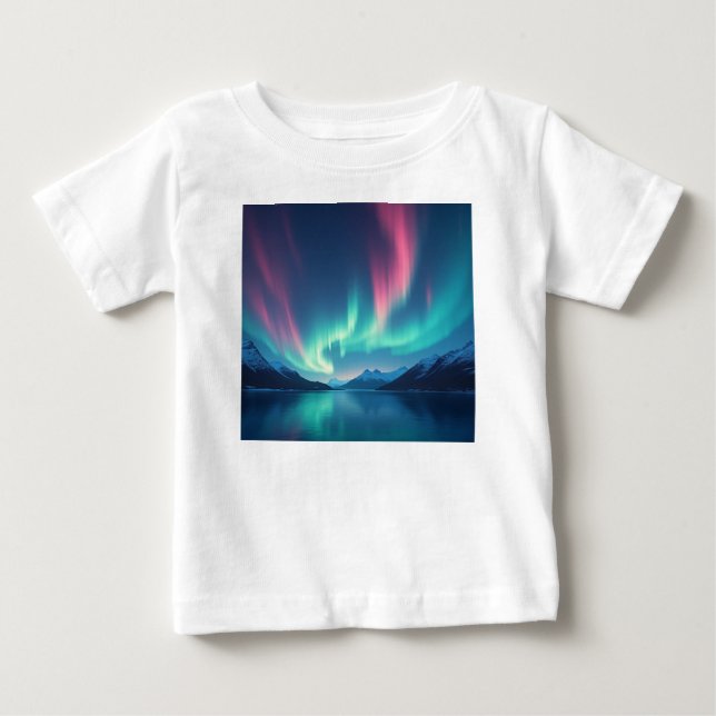 Camiseta De Bebé Aurora islandesa (Anverso)