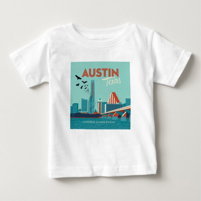 Camiseta De Bebé Austin, Texas | Puente de la Avenida del Congreso (Anverso)