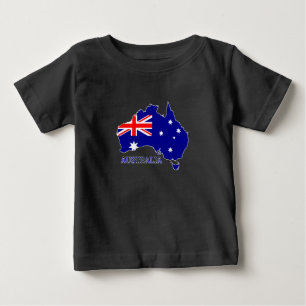 Camiseta De Bebé Australia Bandera de Australia Mapa Viaje