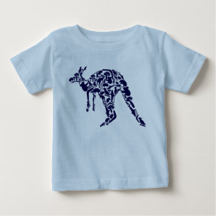 Camiseta De Bebé Australia cayó bajo el azul de los animales cangur