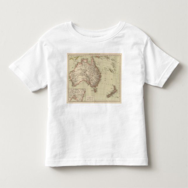 Camiseta De Bebé Australia, Nueva Zelanda (Anverso)