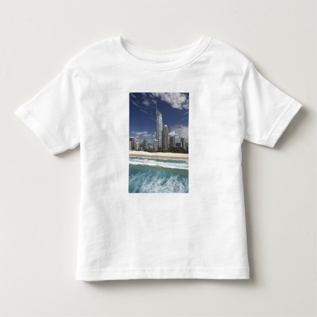 Camiseta De Bebé Australia, Queensland, Gold Coast, surfistas (Anverso)