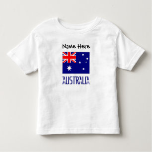Camiseta De Bebé Australia y la bandera australiana personalizada