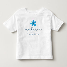 Camiseta De Bebé autism awareness blue puzzle piece #team name 