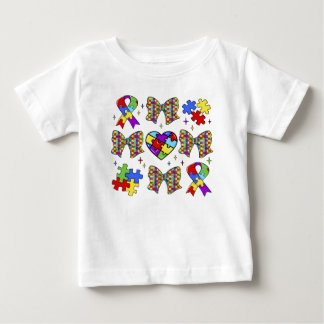 Camiseta De Bebé Autism Awareness Puzzle Piece Coquette Bow
