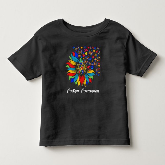 Camiseta De Bebé Autismo girasol Concienciación Día de amor Cinta d (Anverso)