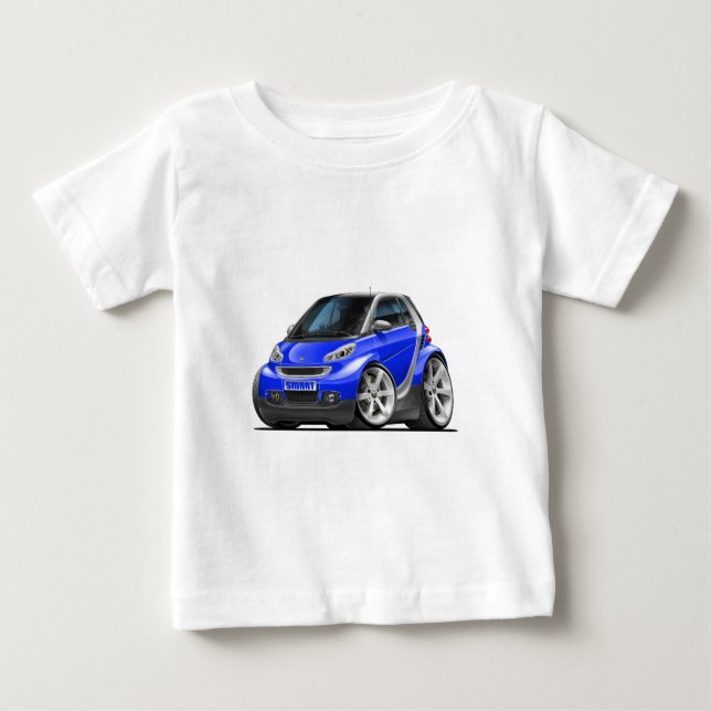 Camiseta De Bebé Auto azul inteligente (Anverso)
