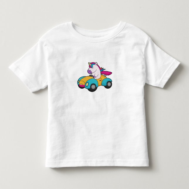 Camiseta De Bebé Auto de Unicorn (Anverso)
