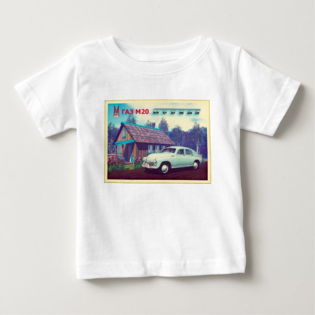 Camiseta De Bebé Auto Ruso Y Dacha (Anverso)
